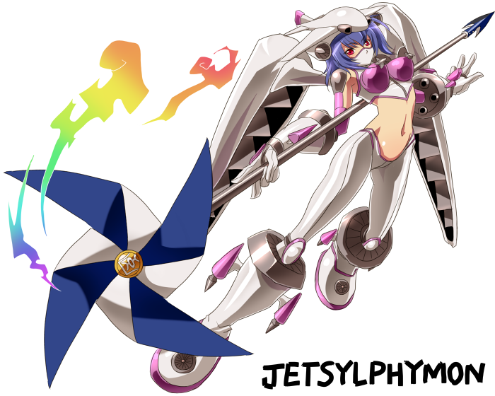 jetsilphymon (digimon and 1 more) drawn by mochimako_(mushikera_hoi2)