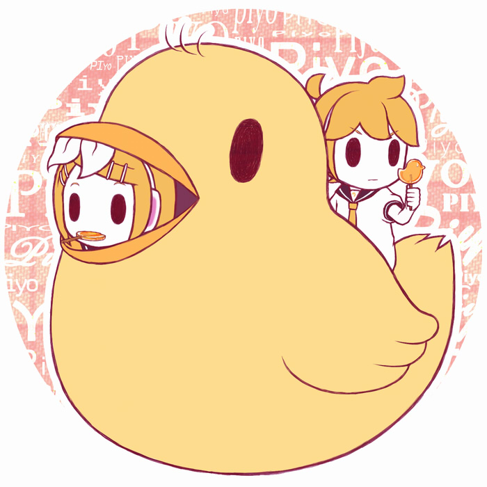 kagamine rin and kagamine len (vocaloid) drawn by kakoi