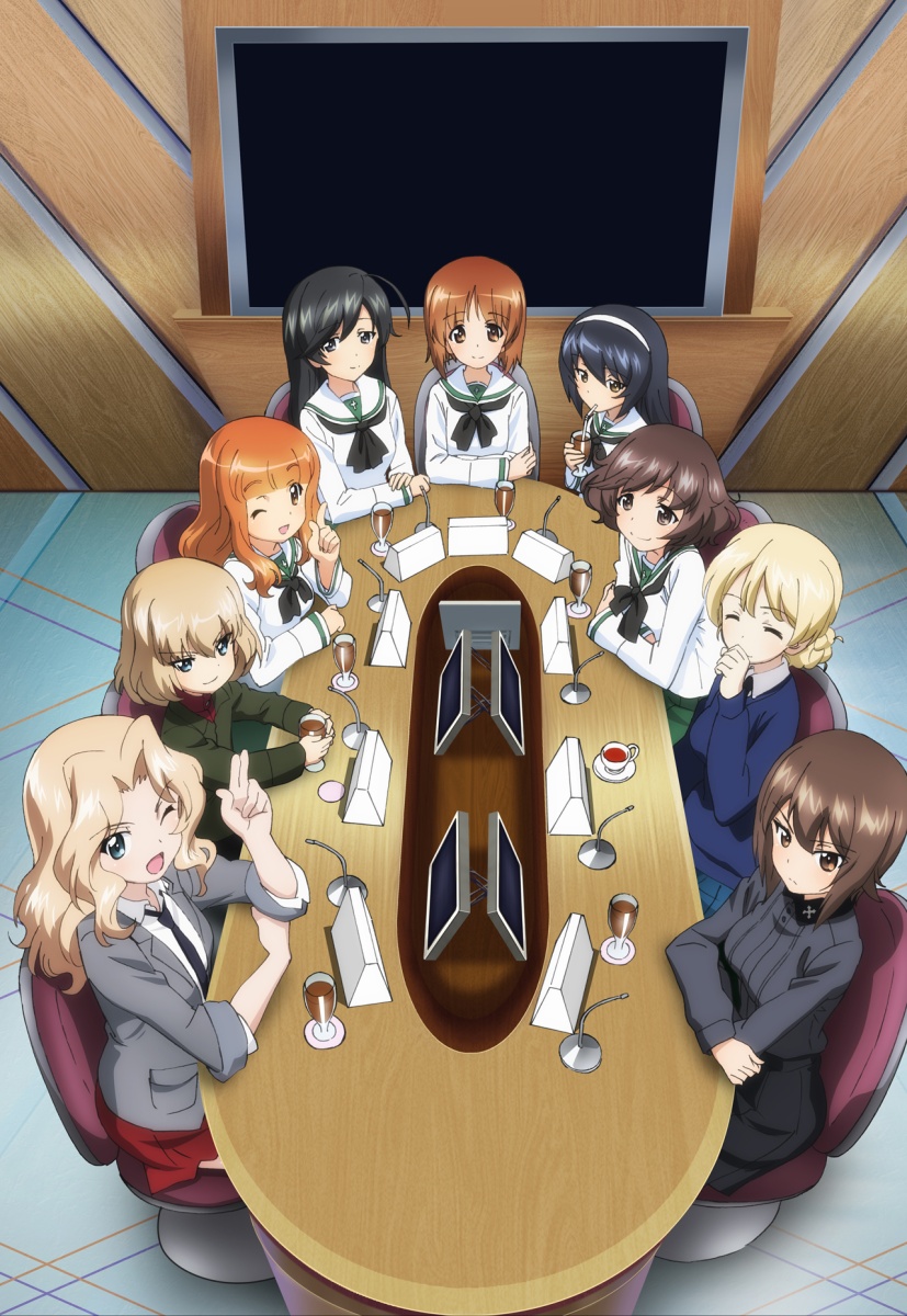 nishizumi miho, darjeeling, nishizumi maho, akiyama yukari, takebe saori, and 4 more (girls und panzer)