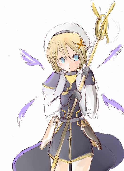 yagami hayate and schwertkreuz (lyrical nanoha and 1 more) drawn by ogu