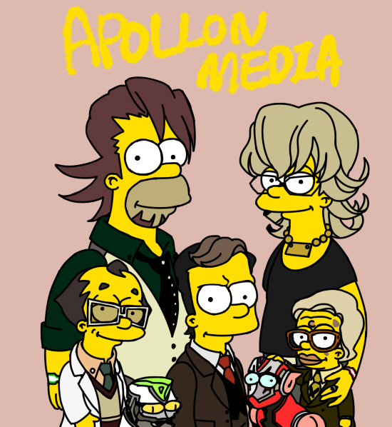 barnaby brooks jr., kaburagi t. kotetsu, wild tiger, homer simpson, saitou, and 4 more (tiger & bunny and 1 more) drawn by vero_(bestiola)