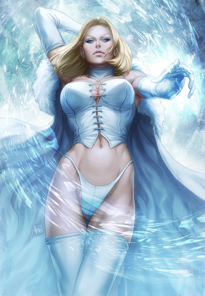 emma frost (marvel and 1 more) drawn by stanley_lau
