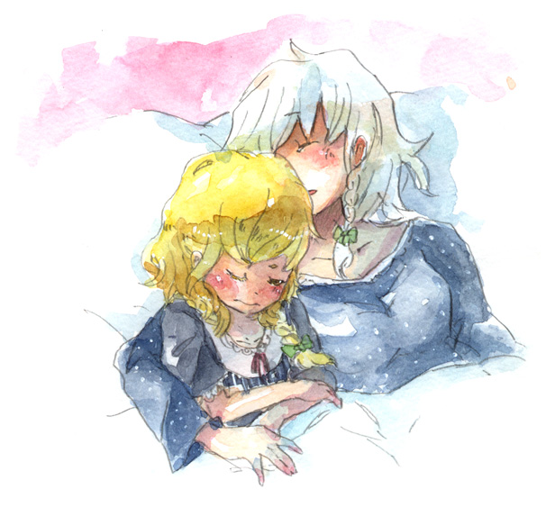 kirisame marisa and izayoi sakuya (touhou) drawn by gogo/tad