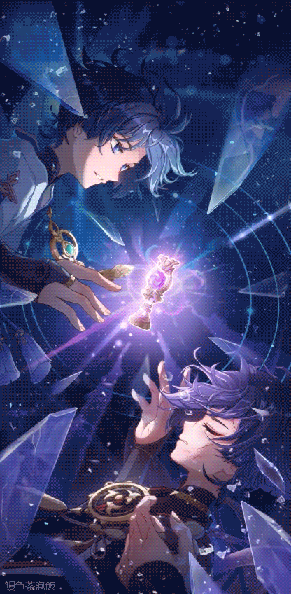 scaramouche and wanderer (genshin impact) drawn by manyu_chapaofan