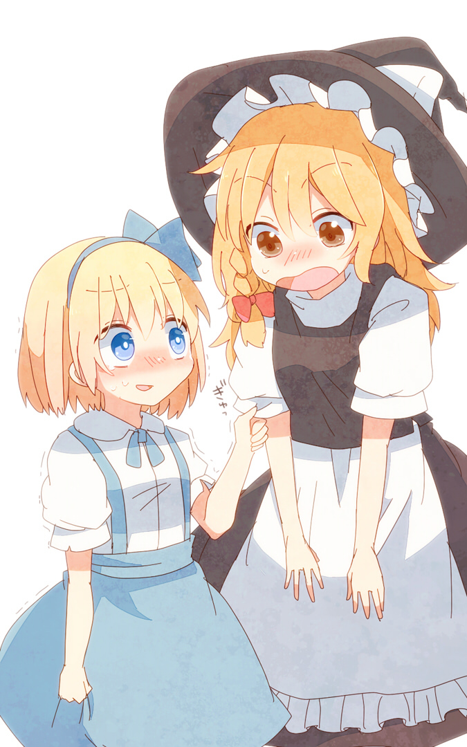 kirisame marisa and alice margatroid (touhou) drawn by aoi_(annbi)