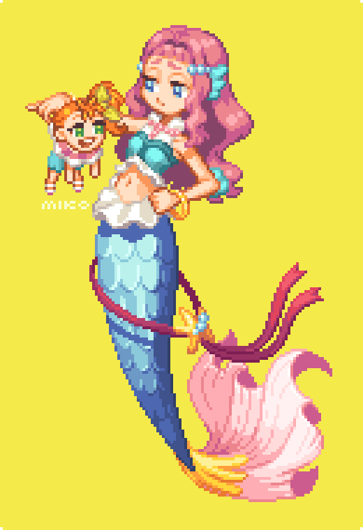 laura la mer and natsuumi manatsu (precure and 1 more) drawn by mi_ko
