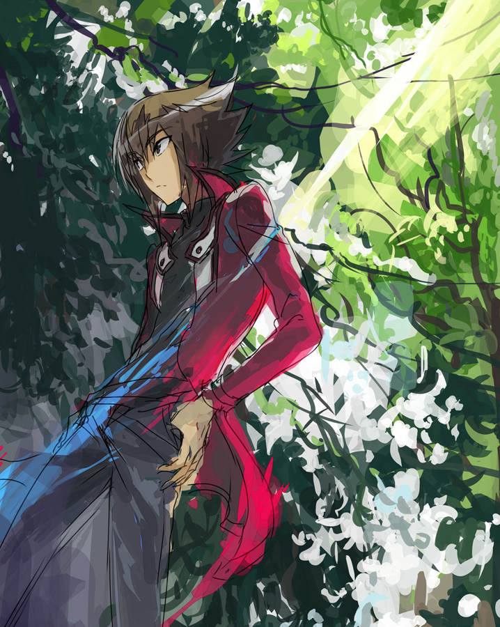 yuki judai (yu-gi-oh! and 1 more) drawn by moribuden