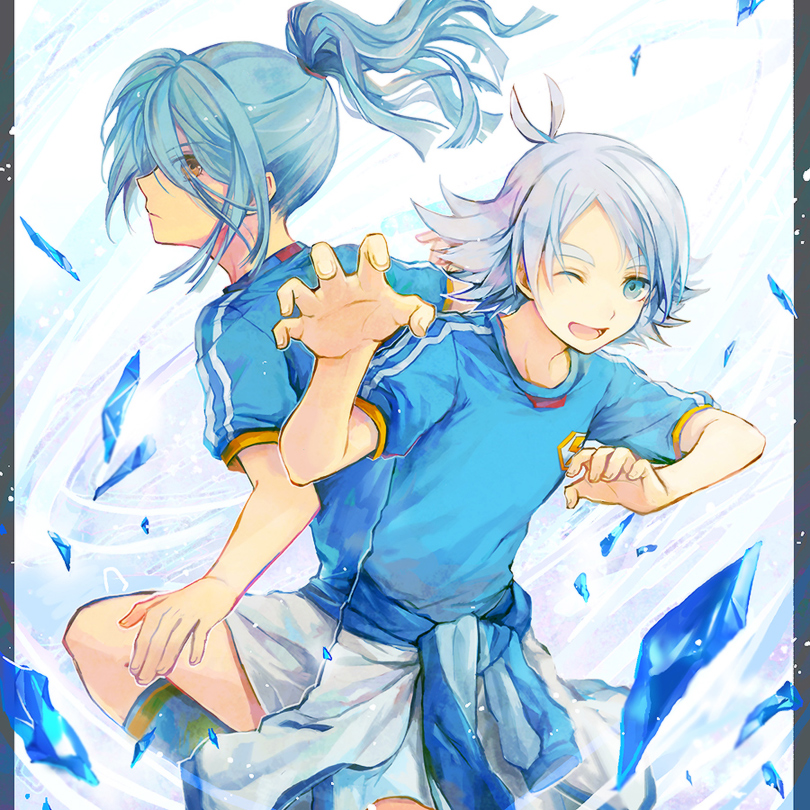 kazemaru ichirouta and fubuki shirou (inazuma eleven) drawn by yuhazu_(rhe-rhe)