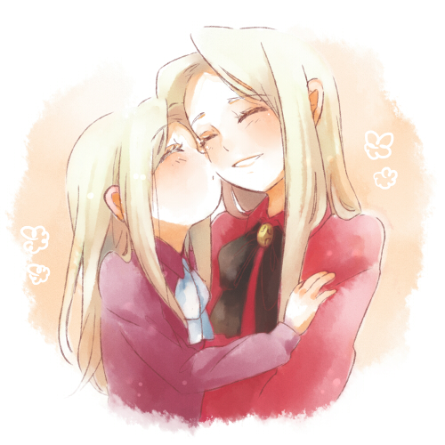 illyasviel von einzbern and irisviel von einzbern (fate and 1 more) drawn by yasuu!
