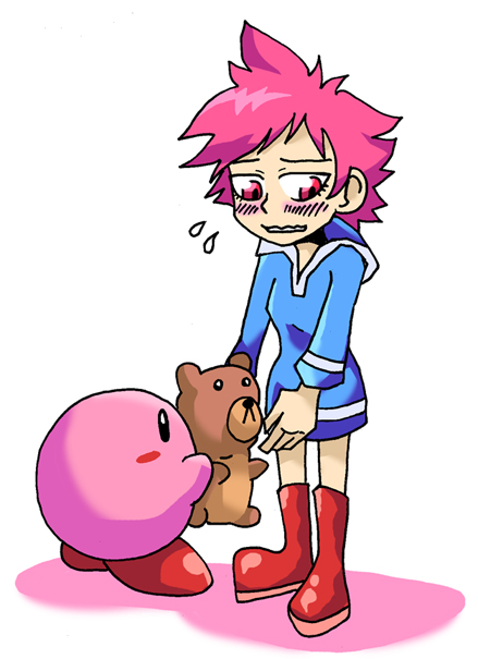 kirby and kumatora (kirby and 2 more) drawn by setz
