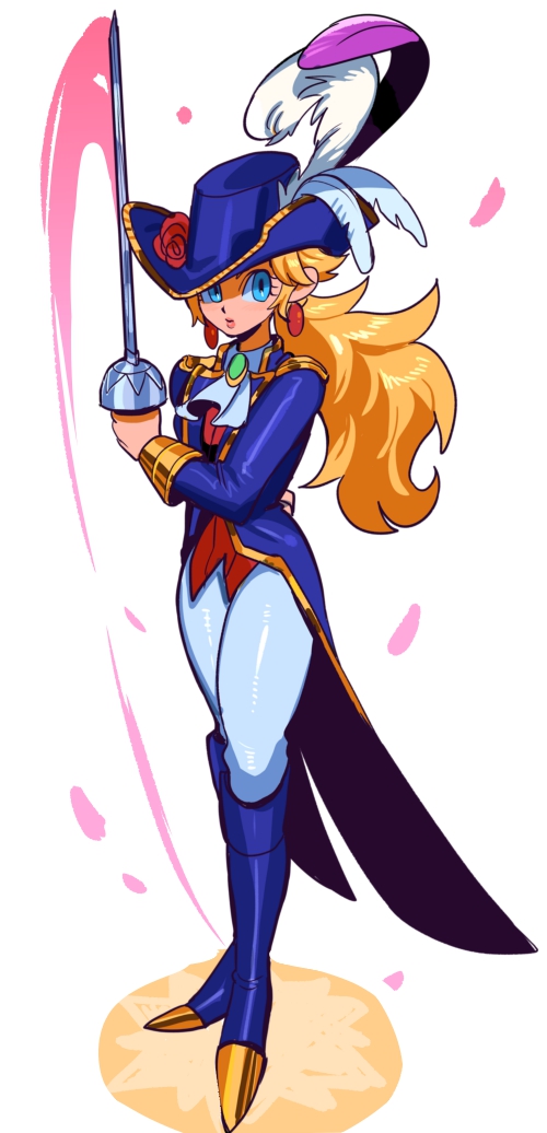 princess peach and swordfighter peach (mario and 1 more) drawn by nanika_(nnkgh)