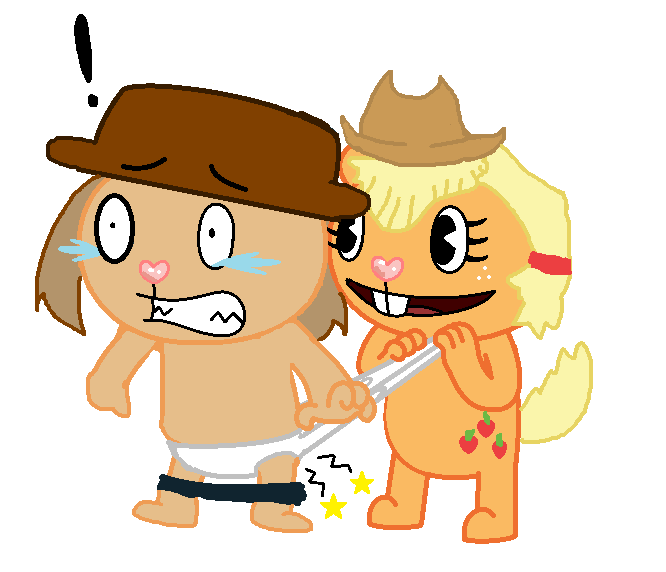 applejack and tunner (my little pony and 4 more)