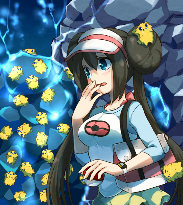 rosa and joltik (pokemon and 1 more) drawn by irouha