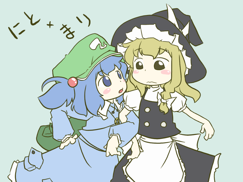 kirisame marisa and kawashiro nitori (touhou) drawn by peconica