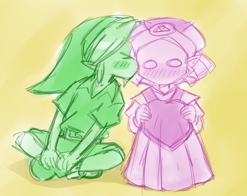 link, princess zelda, young link, and young zelda (the legend of zelda and 1 more) drawn by ask-young-link
