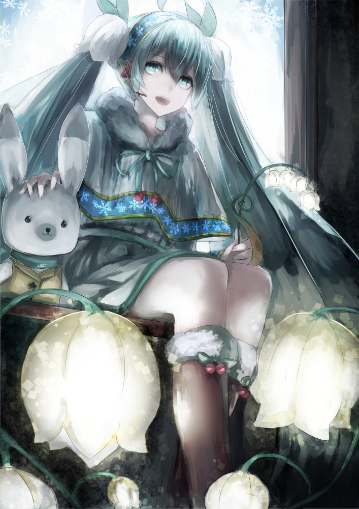 hatsune miku, yuki miku, and rabbit yukine (vocaloid and 1 more) drawn by yuuichi_(4561643)