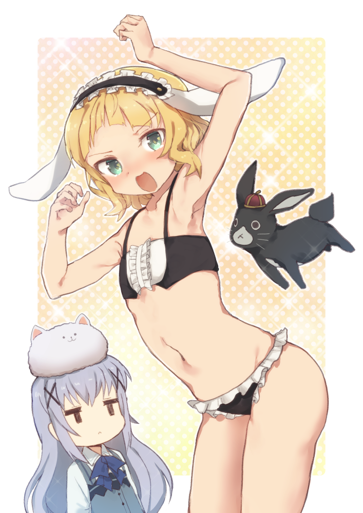 kafuu chino, kirima syaro, tippy, and anko (gochuumon wa usagi desu ka?) drawn by niizuka_(c-drop)