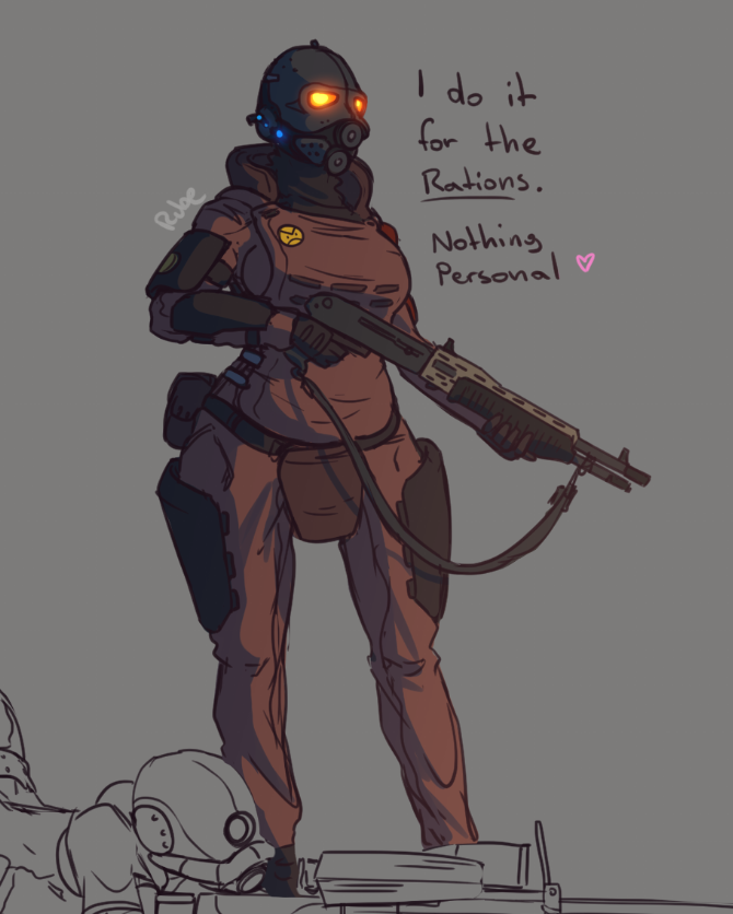 combine soldier and combine assassin (half-life and 1 more) drawn by justrube