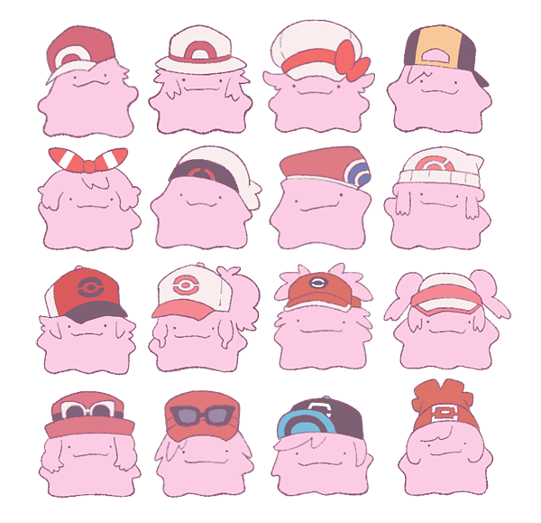 dawn, may, rosa, hilda, red, and 12 more (pokemon and 8 more) drawn by jaho