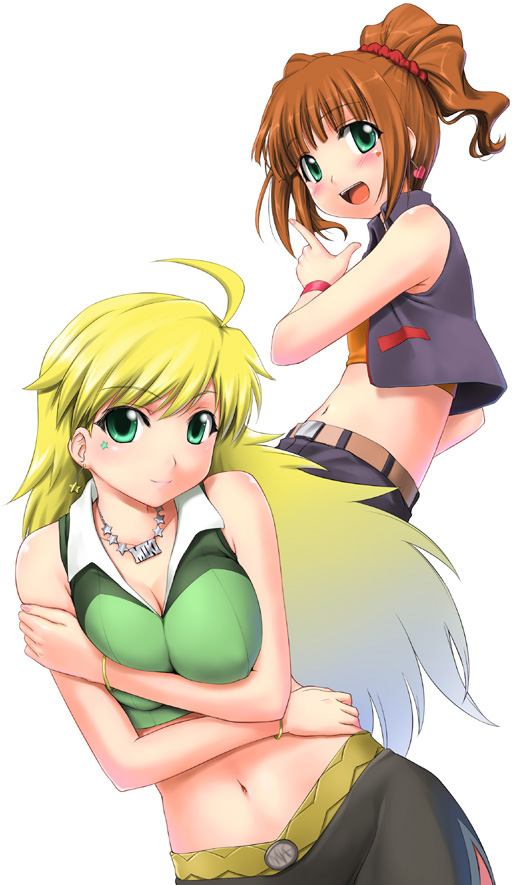 hoshii miki and takatsuki yayoi (idolmaster) drawn by zanzi