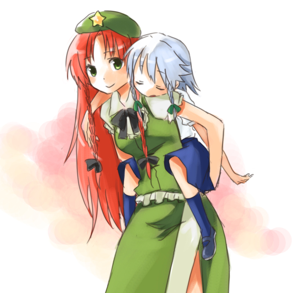 izayoi sakuya and hong meiling (touhou) drawn by miya_(tsumazukanai)