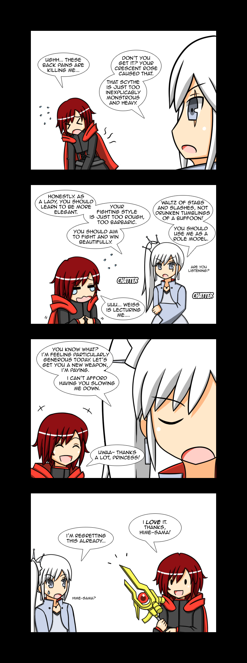 ruby rose, weiss schnee, and raising heart (lyrical nanoha and 2 more) drawn by lunarisaileron