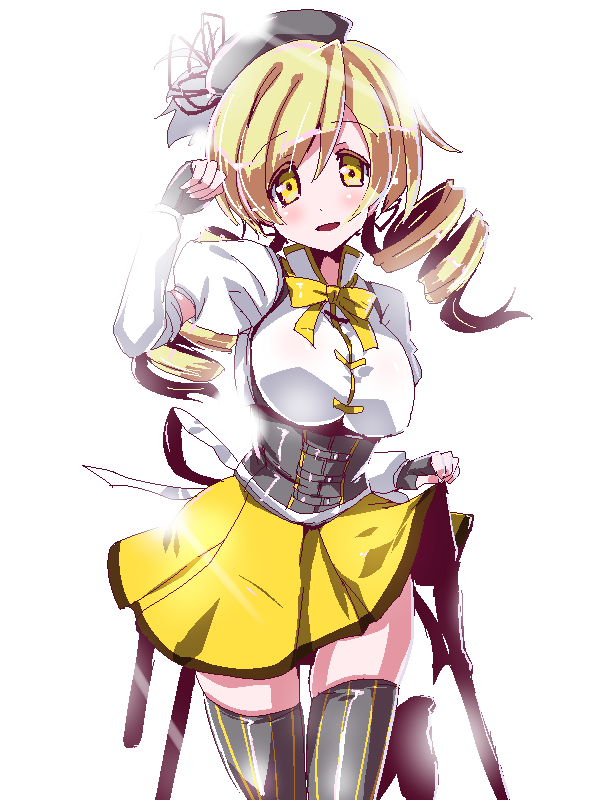 tomoe mami (mahou shoujo madoka magica) drawn by miuku_(marine_sapphire)