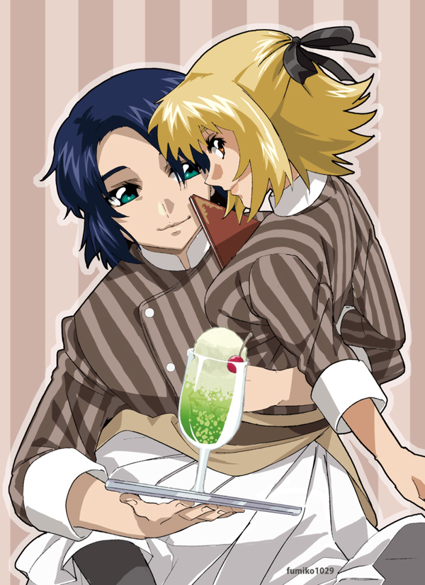 cagalli yula athha and athrun zala (gundam and 3 more) drawn by fumiko_(mesushi)