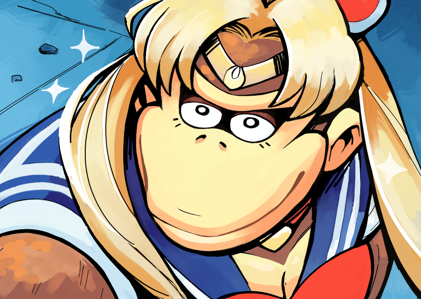 sailor moon and donkey kong (bishoujo senshi sailor moon and 2 more) drawn by ericbeaudu