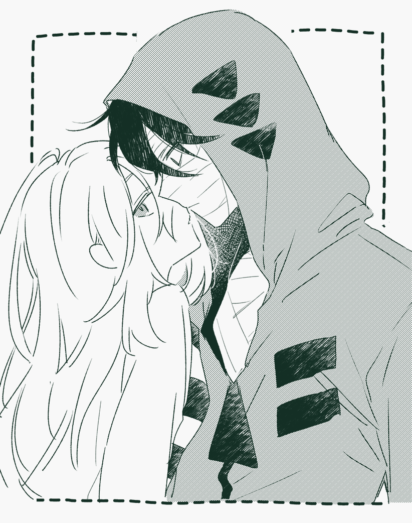 rachel gardner and isaac foster (satsuriku no tenshi) drawn by tooru_(jux)
