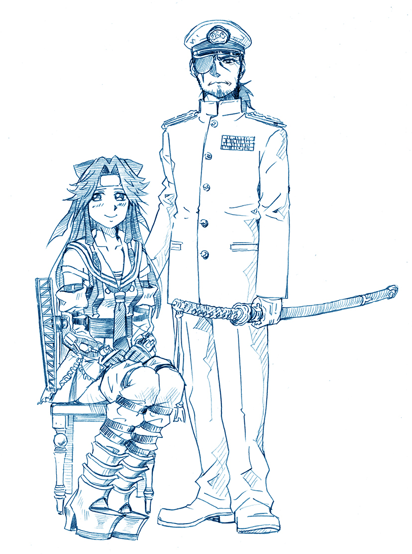 admiral, jintsuu, and jintsuu kai ni (kantai collection) drawn by bbb_(friskuser)