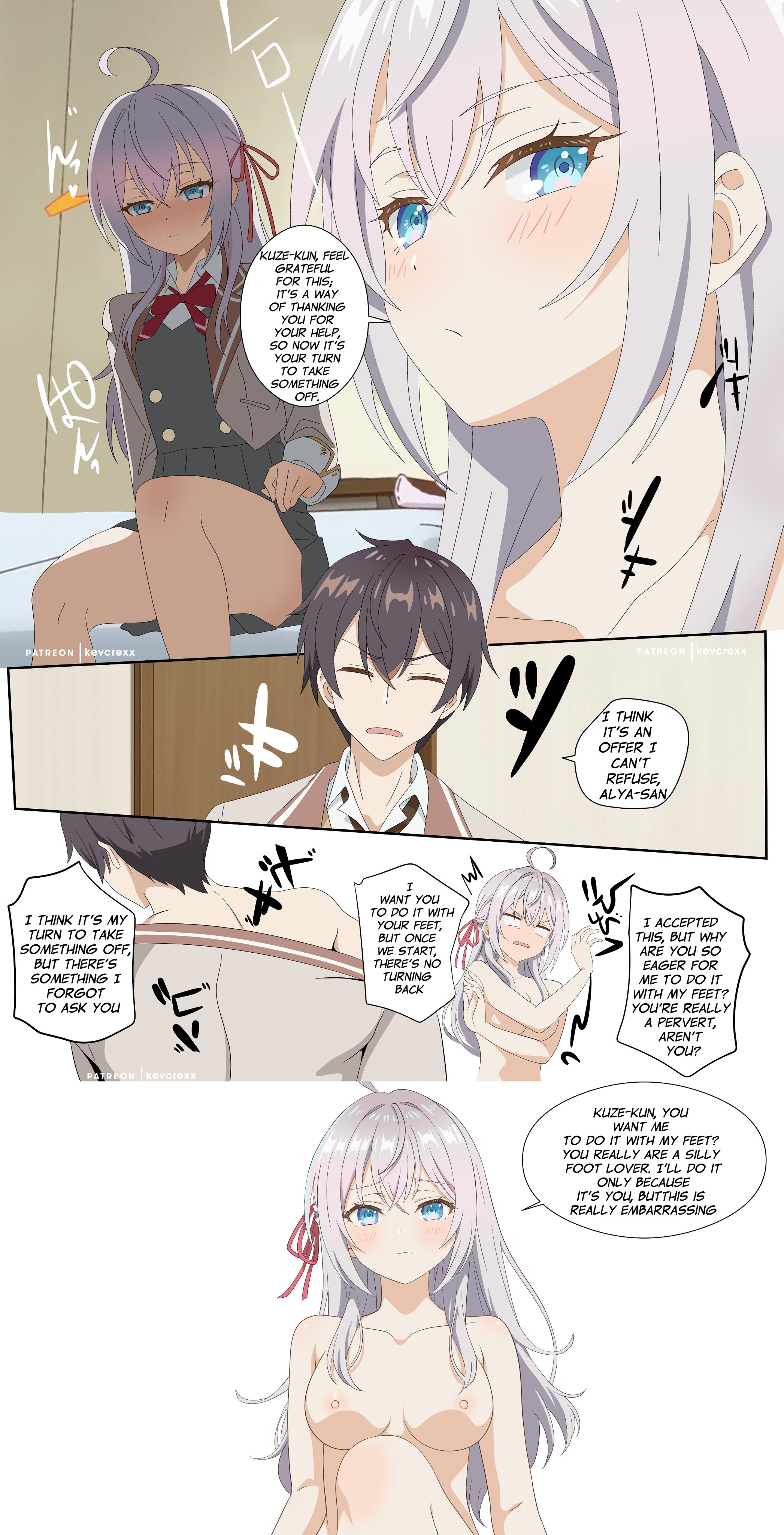 alisa mikhailovna kujou and kuze masachika (tokidoki bosotto roshia-go