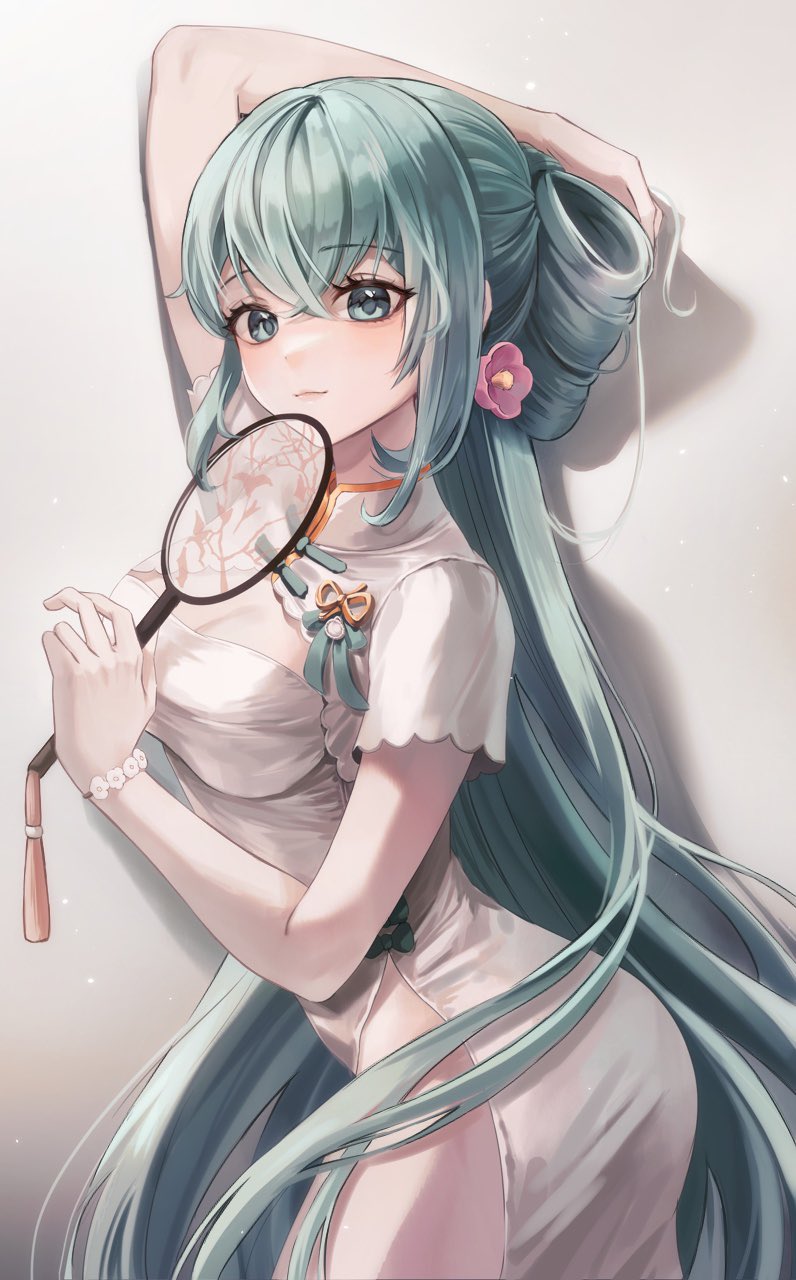 hatsune miku and shaohua hatsune miku (vocaloid) drawn by espi