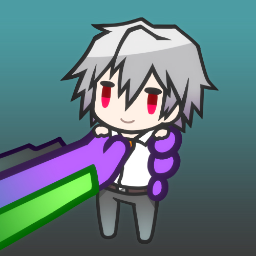 nagisa kaworu and eva 01 (neon genesis evangelion) drawn by jiu_(sake_to_onnna)
