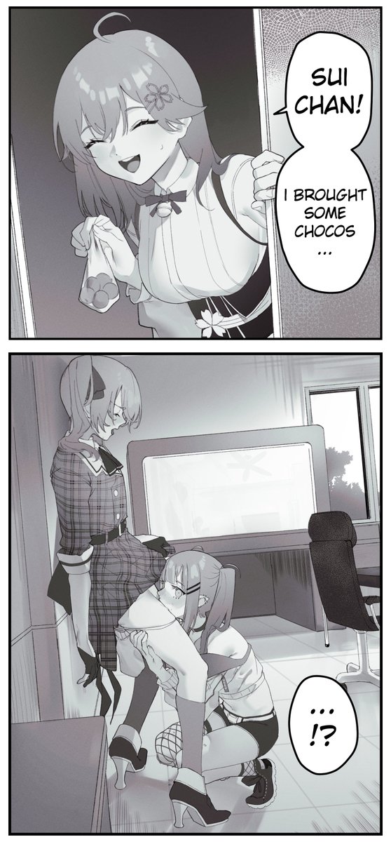 hoshimachi suisei, sakura miko, and tokoyami towa (hololive) drawn by eredhen