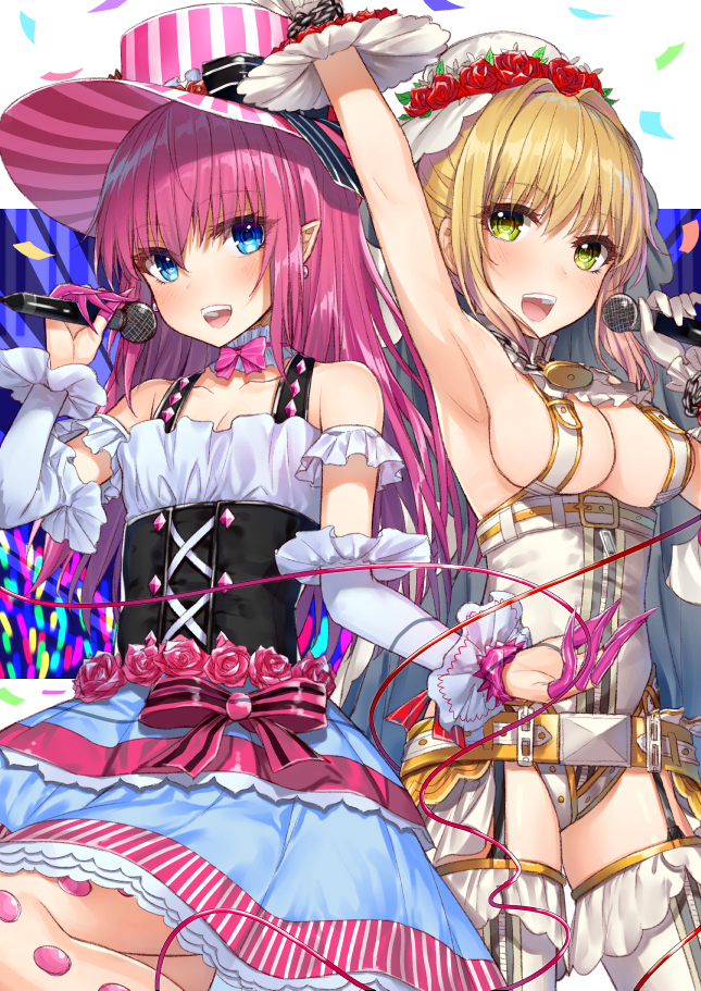nero claudius and elizabeth bathory (fate and 3 more) drawn by hakuishi_aoi