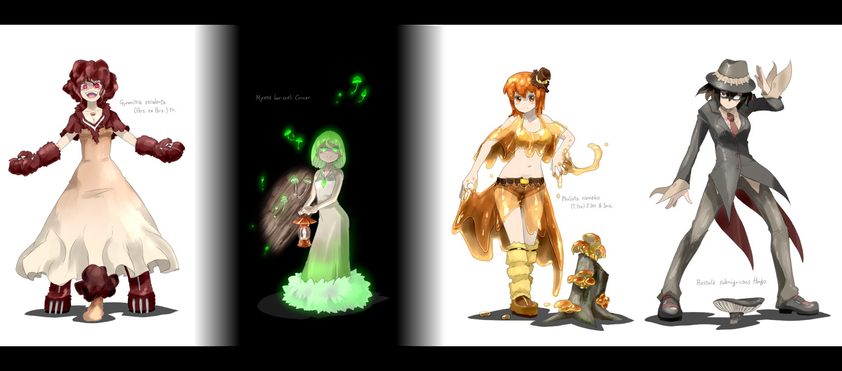 Russula Subnigricans Gyromitra Esculenta Pholiota Microspora And Mycena Lux Coeli Oso Teki Kinoko Gijinka Zukan Drawn By Oso Toolate Danbooru Russula Subnigricans Gyromitra Esculenta Pholiota Microspora And Mycena Lux Coeli Oso Teki Kinoko Gijinka Zukan Drawn By Oso Toolate Danbooru