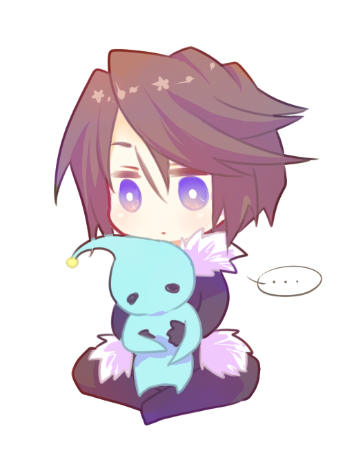 squall leonhart and pupu (final fantasy and 1 more) drawn by pentacle_dark