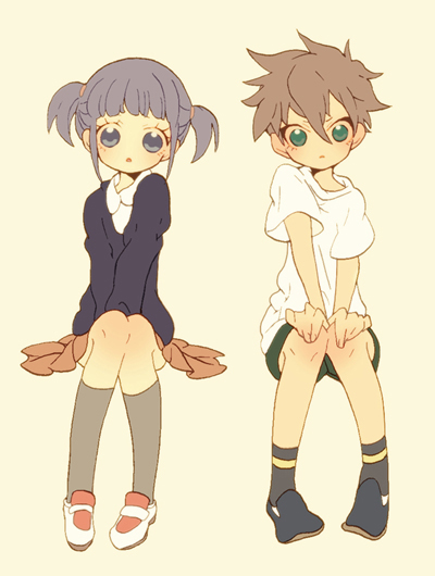 fudou akio and kudou fuyuka (inazuma eleven) drawn by tsumi_guilty