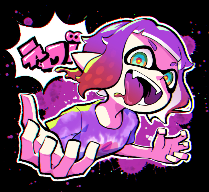 inkling player character and inkling girl (splatoon and 1 more) drawn by teo_(teorekka)