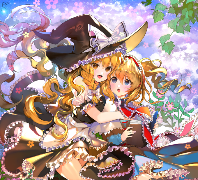 kirisame marisa and alice margatroid (touhou) drawn by repi