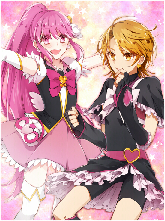 misumi nagisa, cure black, aino megumi, and cure lovely (precure and 3 more) drawn by mr0dr1