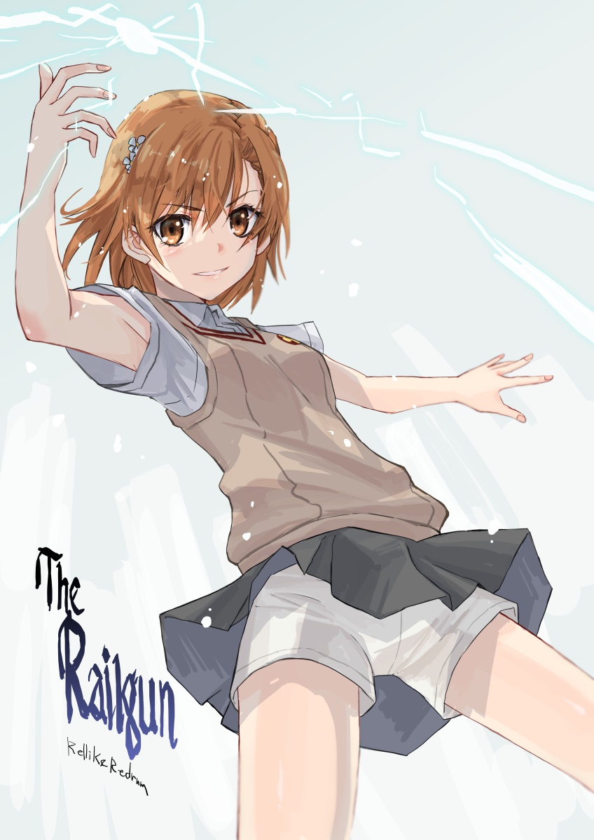 misaka mikoto (toaru majutsu no index and 1 more) drawn by jun_(rellik_&_redrum)