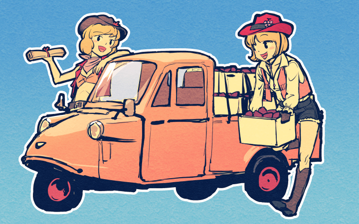aki minoriko and aki shizuha (touhou and 1 more) drawn by meimaru_inuchiyo