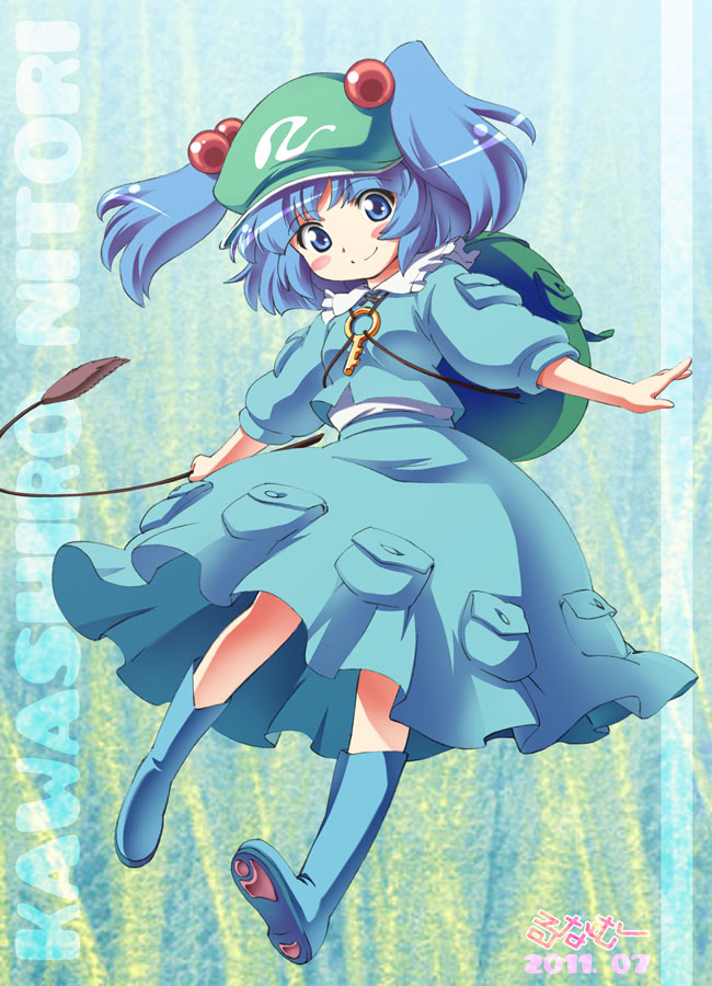 kawashiro nitori (touhou) drawn by lunamoon