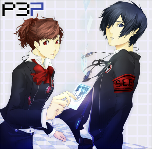 yuuki makoto and shiomi kotone (persona and 2 more) drawn by ign_(513521)