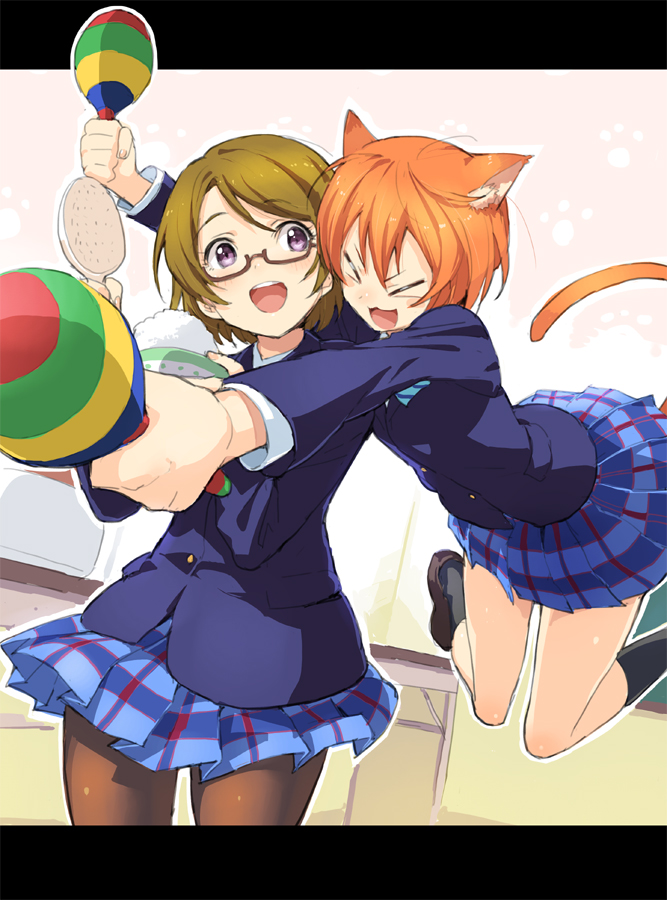 hoshizora rin and koizumi hanayo (love live! and 1 more) drawn by haruno_shuu