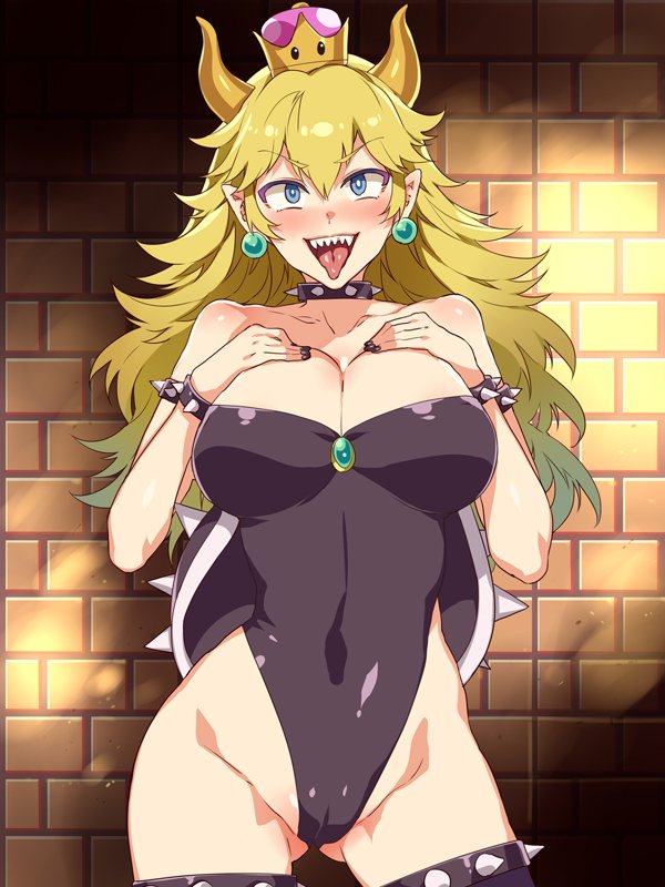 bowsette (mario and 1 more) drawn by mizuryu_kei