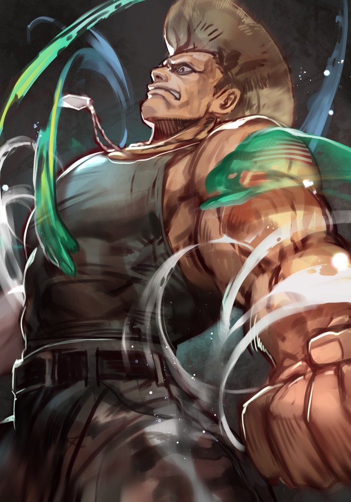 guile and umehara daigo (street fighter and 1 more) drawn by hungry_clicker