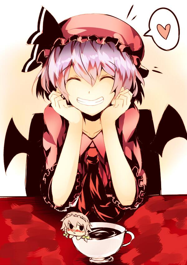 remilia scarlet and izayoi sakuya (touhou) drawn by chiruru96